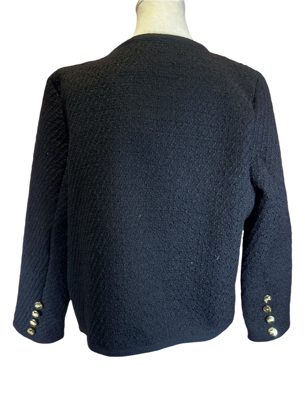 Black Textured Gold-Button Jacket NWT - Picture 8 of 12